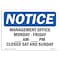 Signmission Safety Sign, OSHA Notice, 10" Height, Rigid Plastic, Friday Am Sign, Landscape OS-NS-P-1014-L-14141 - alternate 1